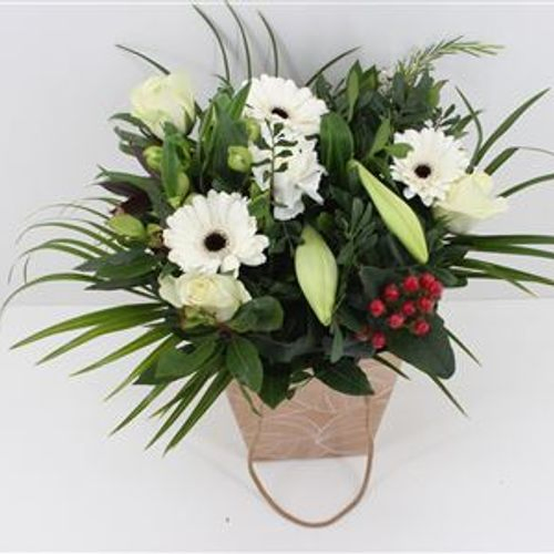 Strauß weiss Nora 20 Stiele 30cm