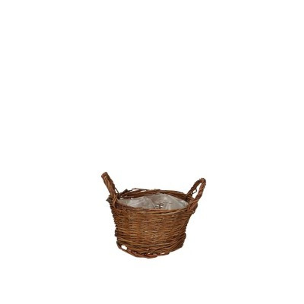 Korb Henkel Weide natur D15cm H8cm