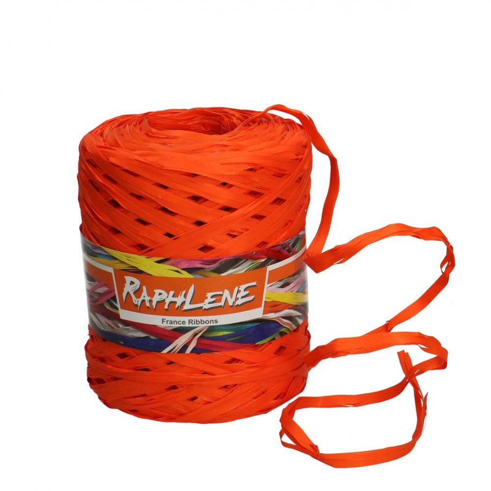 Raffia Rolle orange 13mm 200m
