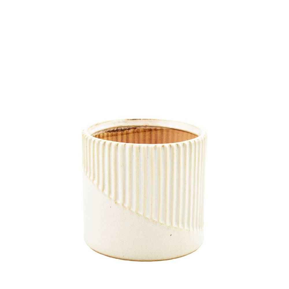 Keramik Übertopf Cadenza creme D13.5cm H12.5cm