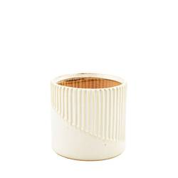 Keramik Übertopf Cadenza creme D13.5cm H12.5cm