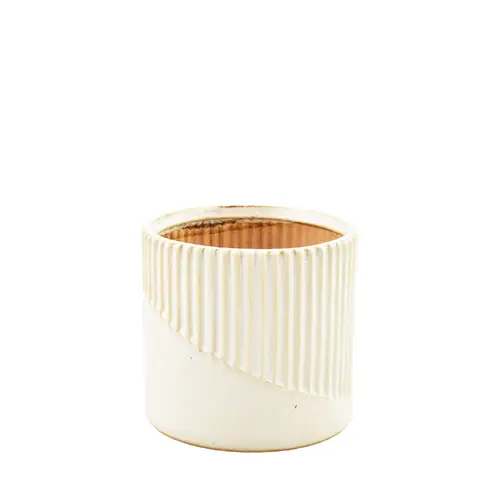 Keramik Übertopf Cadenza creme D13.5cm H12.5cm