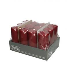 Stumpfkerze Safe weinrot D06cm H15cm