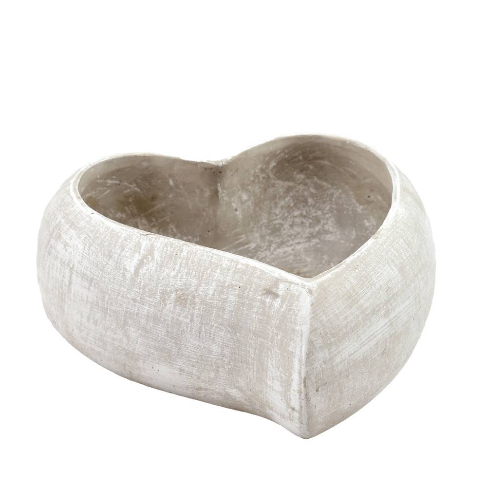 Beton Übertopf Herz D20cm H08cm