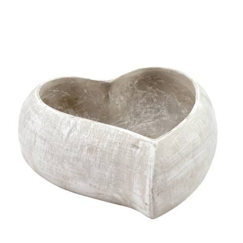Beton Übertopf Herz D20cm H08cm