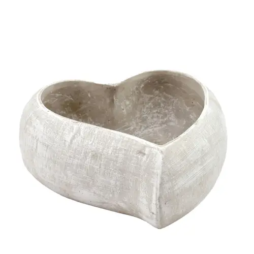 Beton Übertopf Herz D20cm H08cm