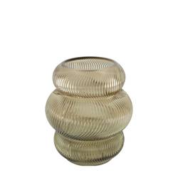 Glas Vase Bubble grau D19cm H21.5cm