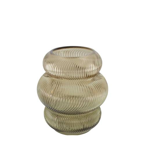 Glas Vase Bubble grau D19cm H21.5cm