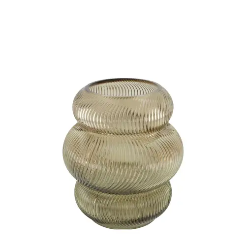 Glas Vase Bubble grau D19cm H21.5cm