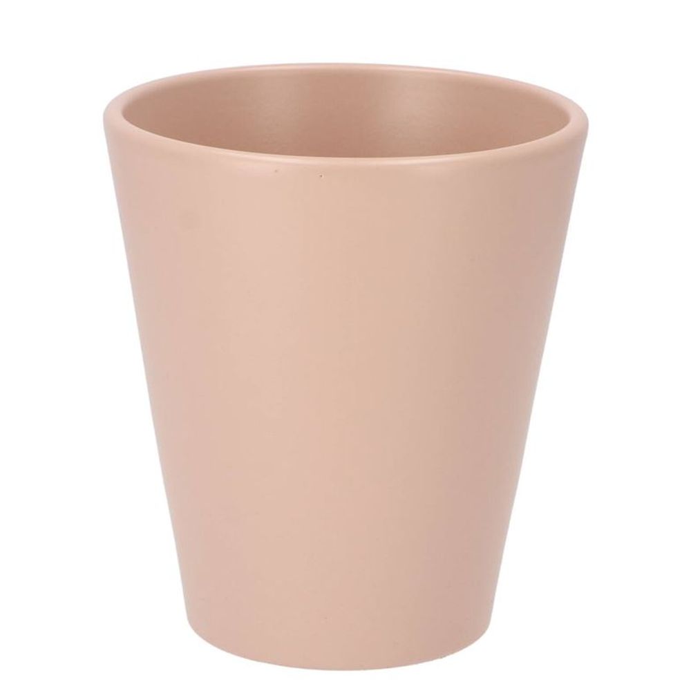 Keramik Orchidee Übertopf lachsrosa D14cm H15cm