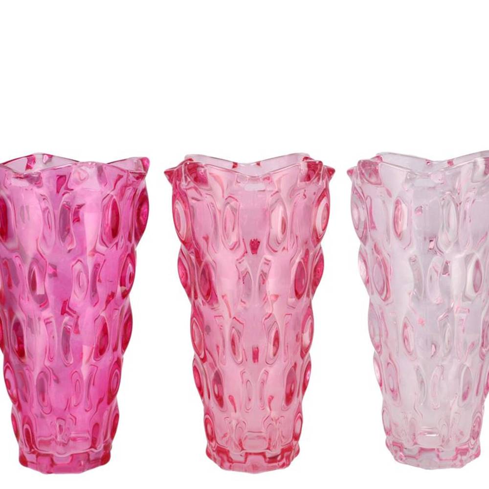 Glas Vase Jazz Jolly rosa mix 16x28cm