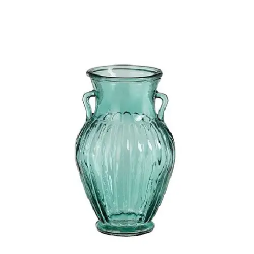 Glas Vase Zeus blau D12cm H20cm