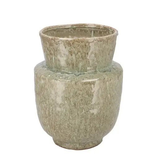 Keramik Vase Iron Stone grün 21x21x27cm