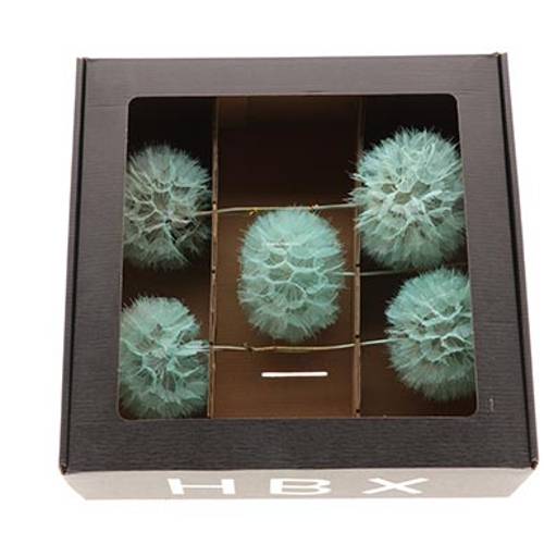 Seiden Pusteblume hell grün x5 L35cm D11/13cm