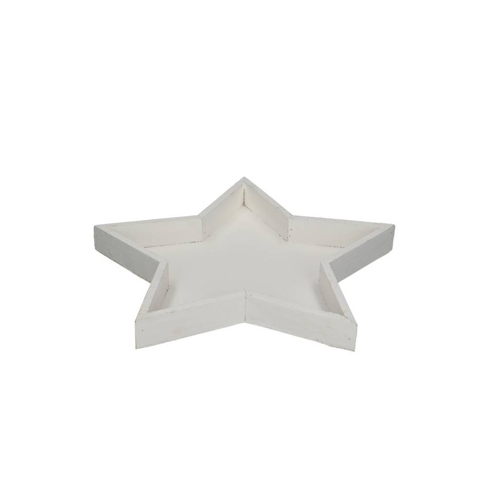 Tablett Sterne weiss D30cm