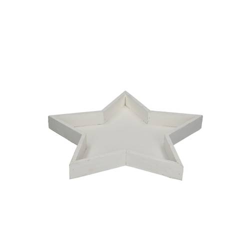 Tablett Sterne weiss D30cm