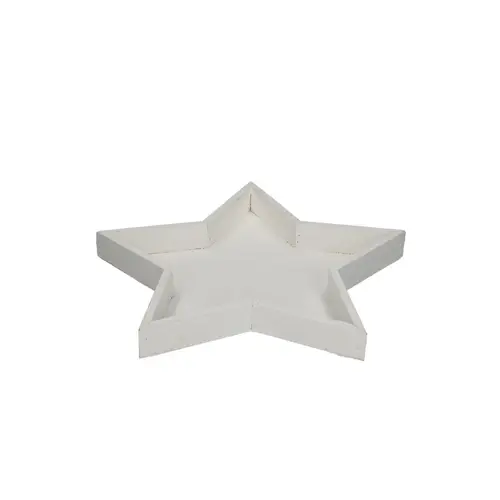 Tablett Sterne weiss D30cm