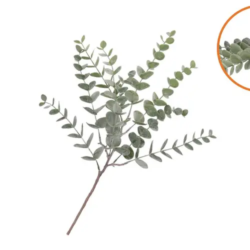 Seiden Eucalyptus grün Stiel L51cm