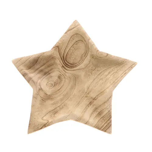 Holz Schale Stern D33cm H04cm
