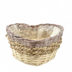 Korb Herz Willow D31cm H13cm