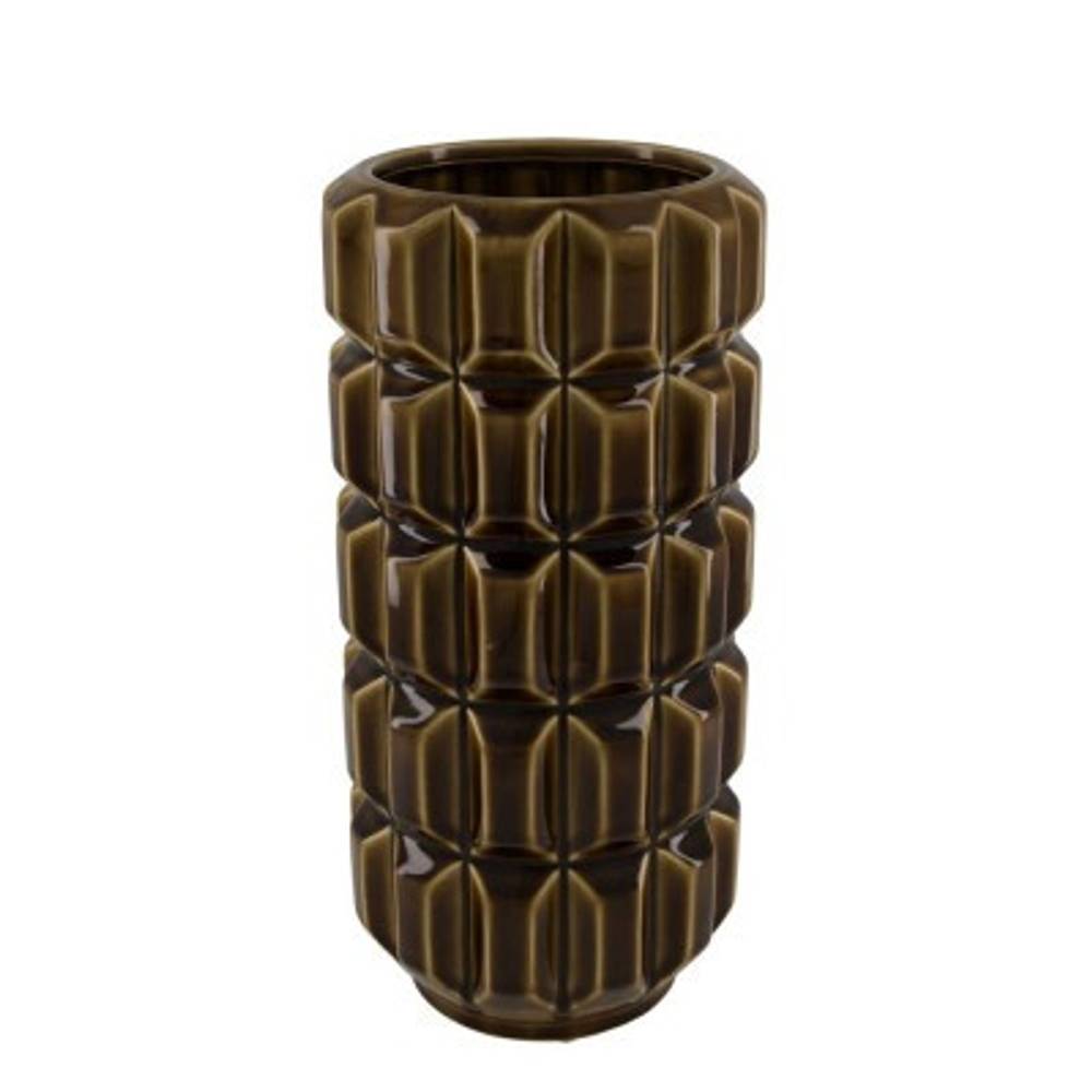 Keramik Vase Livigno braun D16cm H33.5cm