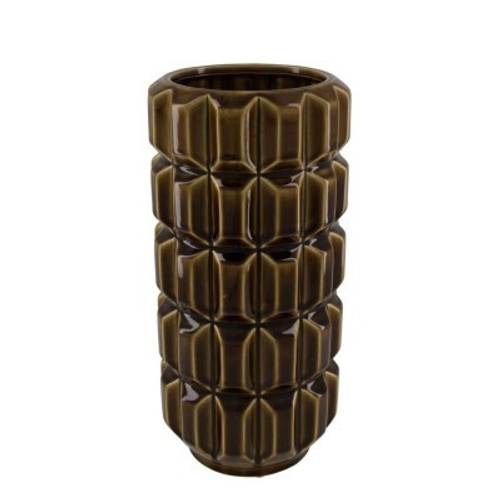 Keramik Vase Livigno braun D16cm H33.5cm