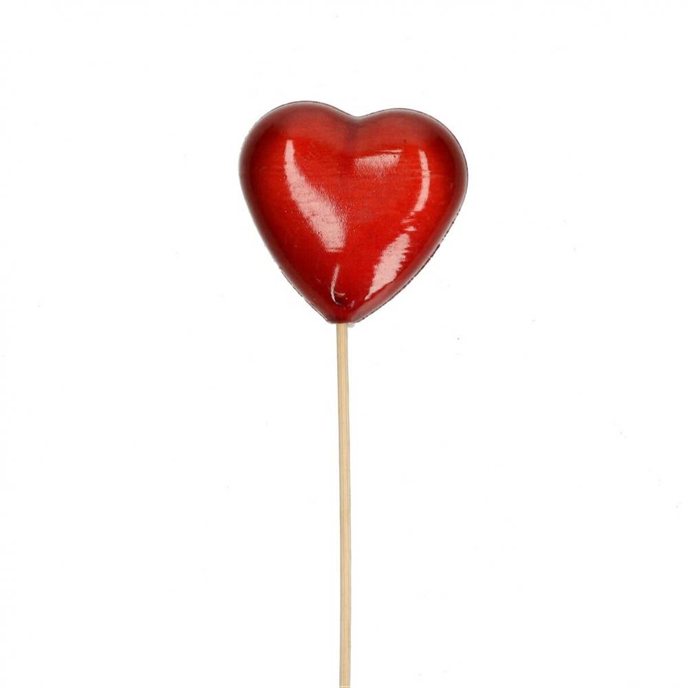 Herz Luvy auf Stab rot L50cm D06cm