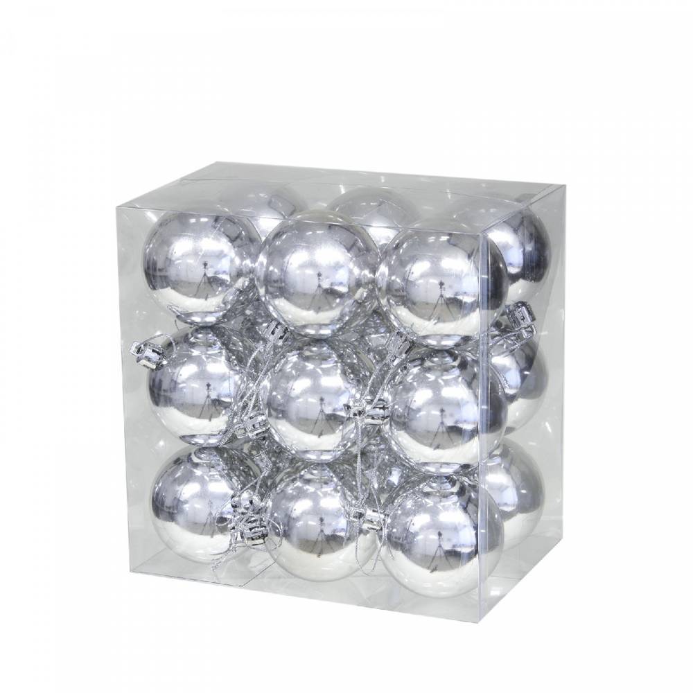 Kugel Plastik silber D06cm x18