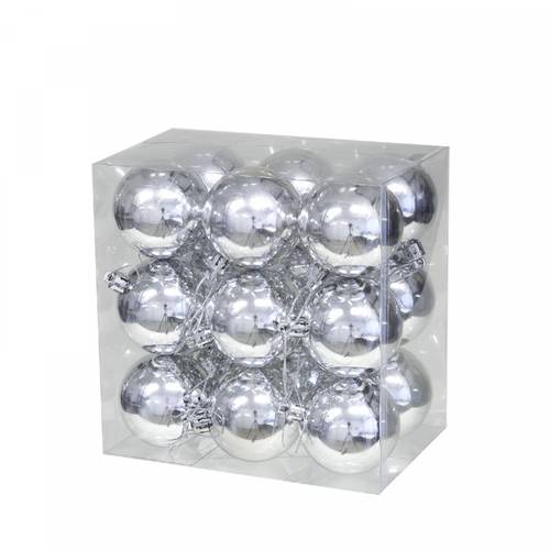 Kugel Plastik silber D06cm x18