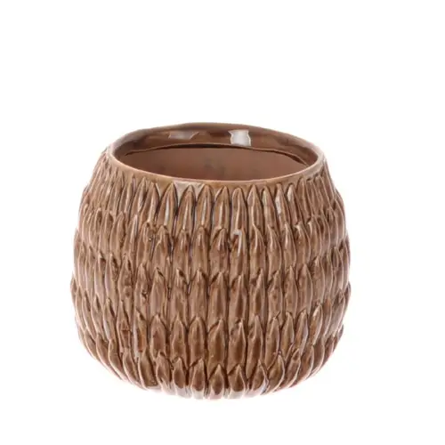 Keramik Übertopf Eris braun D20cm H15cm