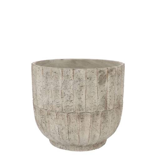 Keramik Übertopf Nola grau 14x14x13cm