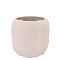 Keramik Übertopf Sidney Bleached creme 21x21x18cm