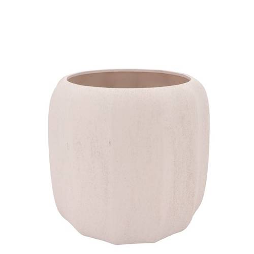 Keramik Übertopf Sidney Bleached creme 21x21x18cm