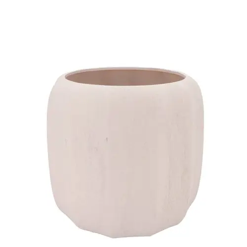 Keramik Übertopf Sidney Bleached creme 21x21x18cm