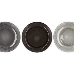 Glas Teller Dayah grau mix D23cm H02cm