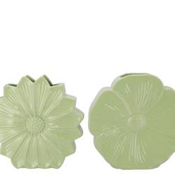 Keramik Vase Daisy Bloom mix grün 30x09x30cm