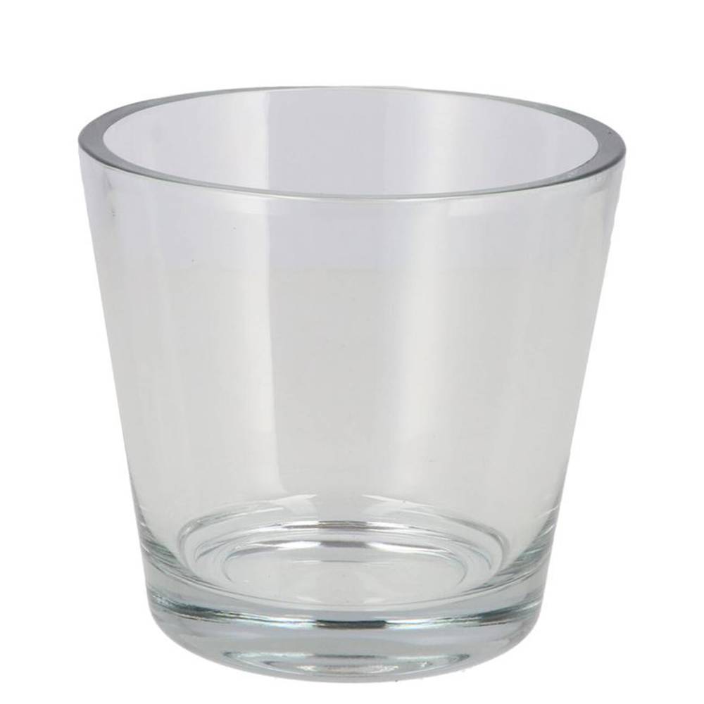 Glas Vase schwer D13.5cm H14cm