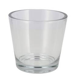 Glas Vase schwer D13.5cm H14cm