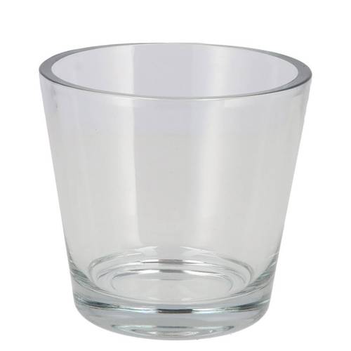 Glas Vase schwer D13.5cm H14cm