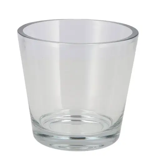 Glas Vase schwer D13.5cm H14cm