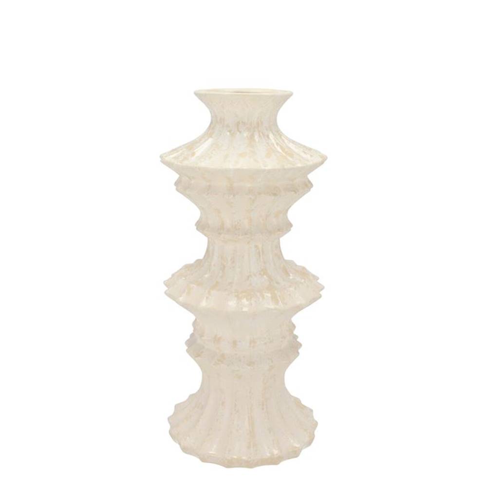 Keramik Vase Maysa creme 13x13x30cm