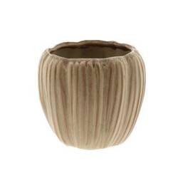 Keramik Übertopf Chalise braun D12cm H10.5cm
