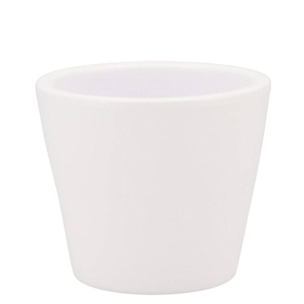 Keramik Übertopf Vinci weiss matt D12cm H10cm