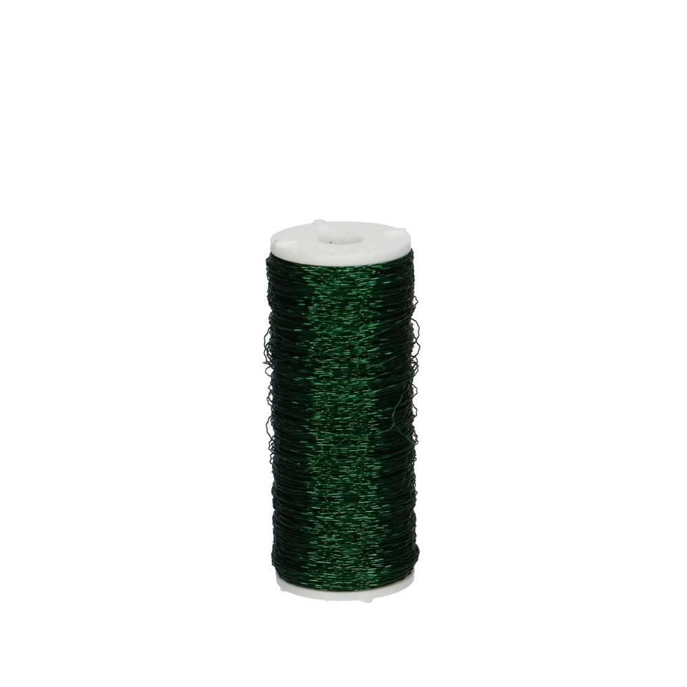 Bouillon Effektdraht dunkel grün 0.3mm 100g