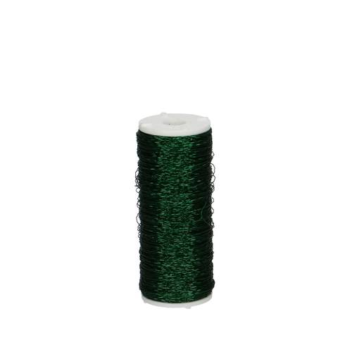 Bouillon Effektdraht dunkel grün 0.3mm 100g