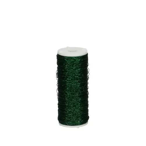 Bouillon Effektdraht dunkel grün 0.3mm 100g