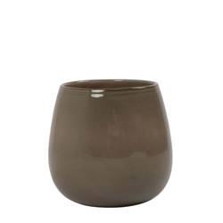 Glas Vase Saga Solid taube D18cm H17.5cm