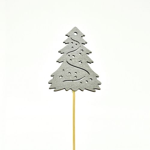 Weihnachtsbaum auf Stab silber D07cm H20cm