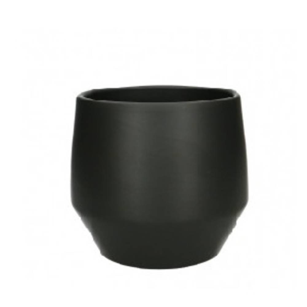 Keramik Übertopf Davina schwarz D12.5cm H11cm