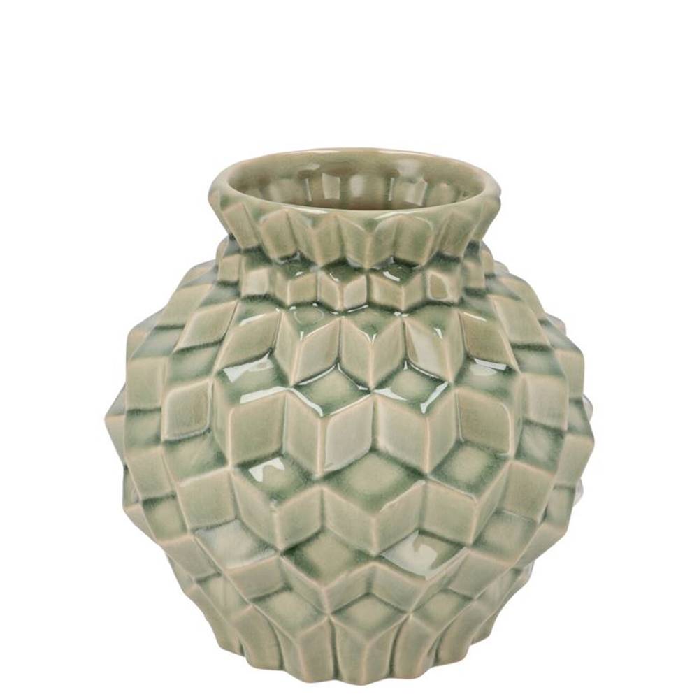 Keramik Vase Gia grün 15x15x15cm